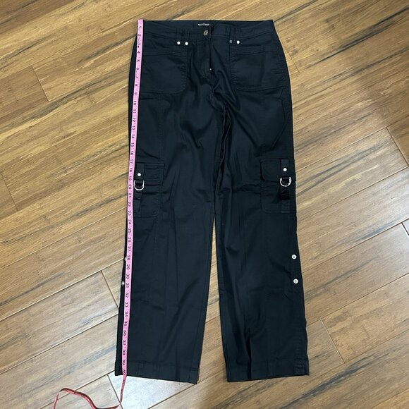 WHITE HOUSE BLACK MARKET Pants Womens 10 Black Cargo Adjustable Utility Stretch - Picture 5 of 10